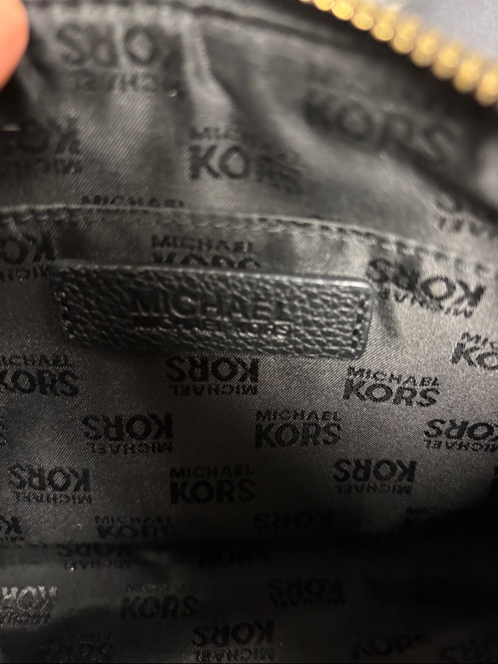 Michael Kors large Gray and Black MK Logo Wristlet - Picture 5 of 6